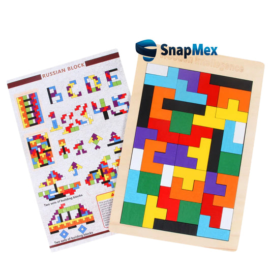 Rompecabezas Didactico Tetris Montessori 27x18Cm