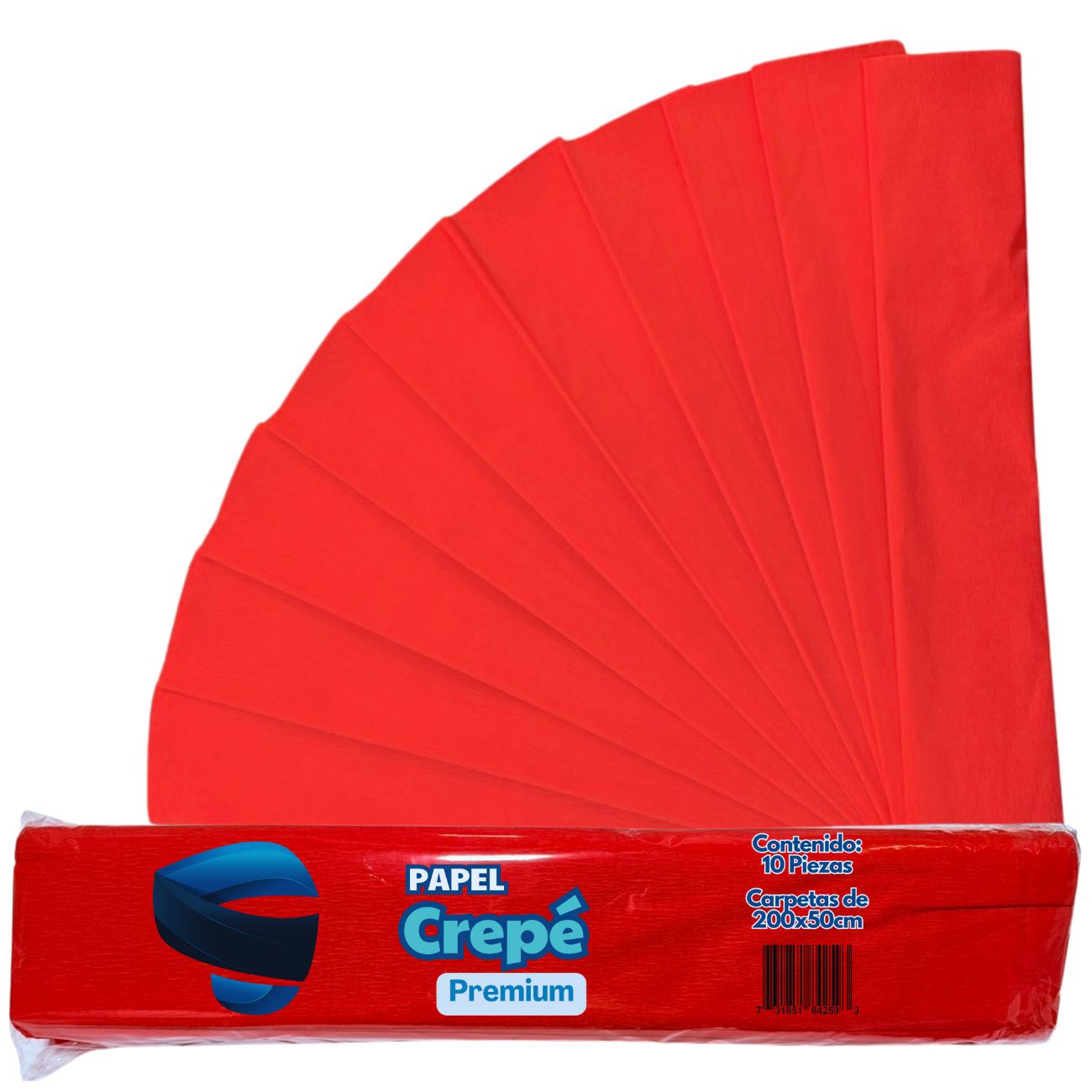 Papel Crepe SNAPMEX 10 Pliegos 50x200cm