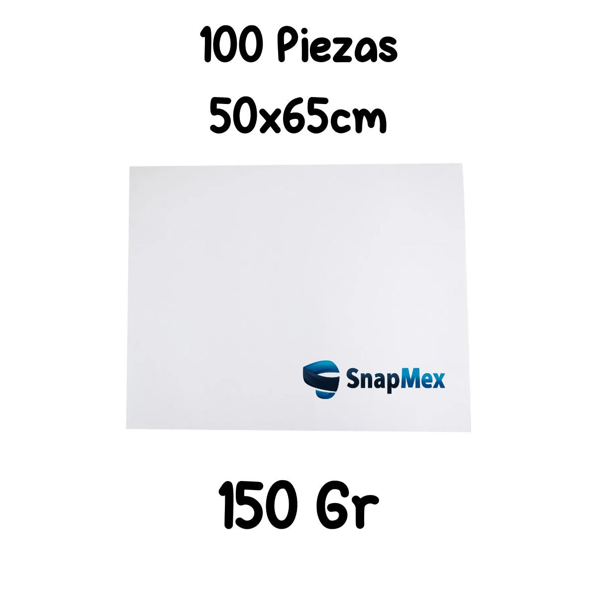 Cartulina Blanca Escolar 50x65 Cm Paquete 100 Hojas