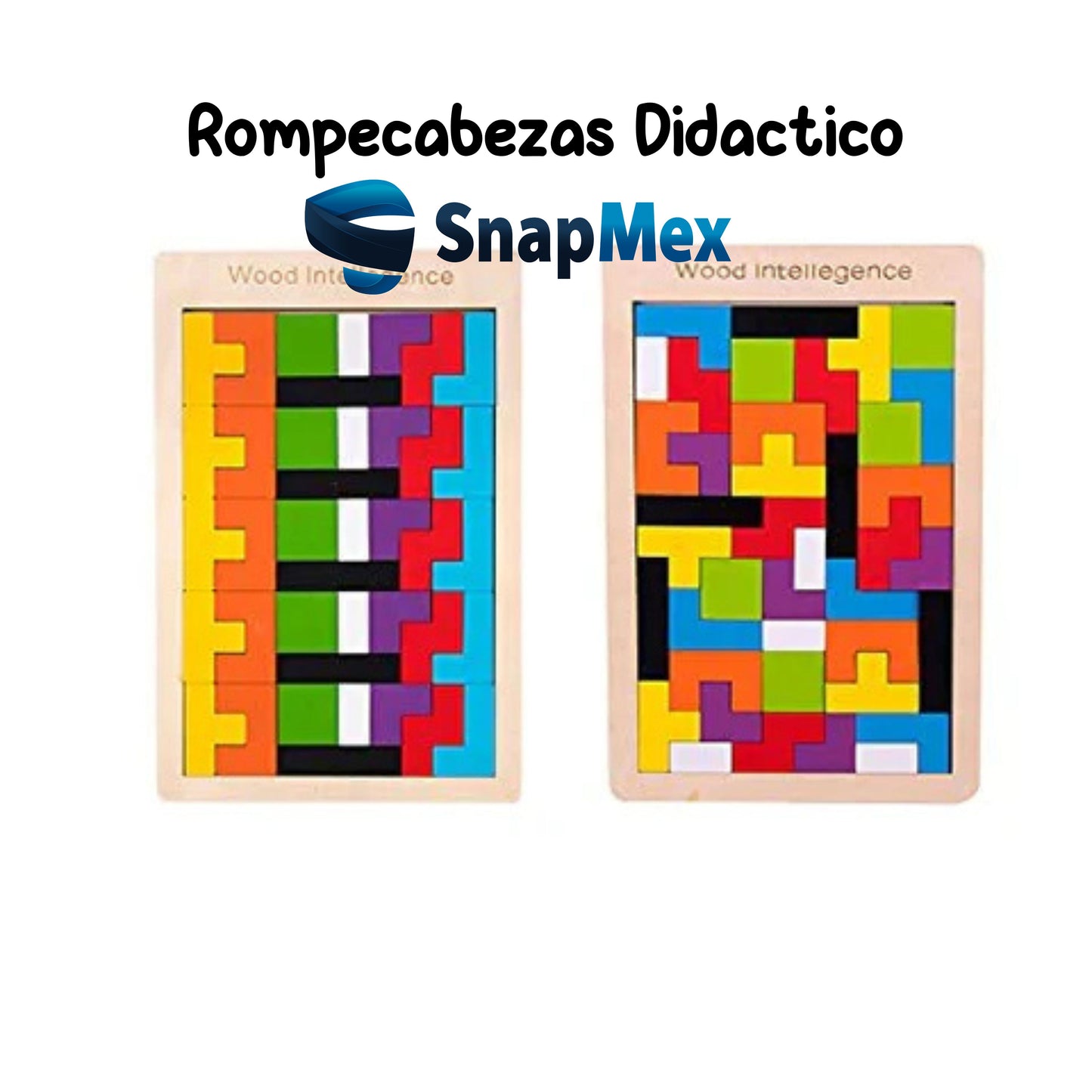 Rompecabezas Didactico Tetris Montessori 27x18Cm