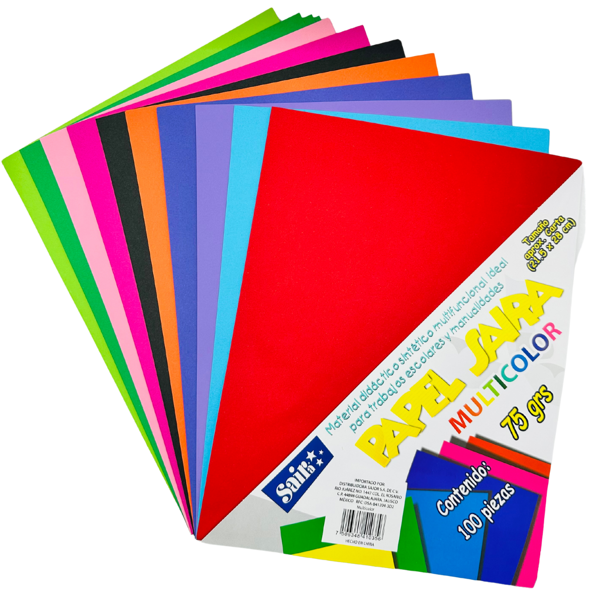 Hojas de colores Intensos Saira 100 Hojas