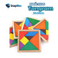 Caja de 400 Tangram  Didáctico Madera 16x16cm Mayoreo