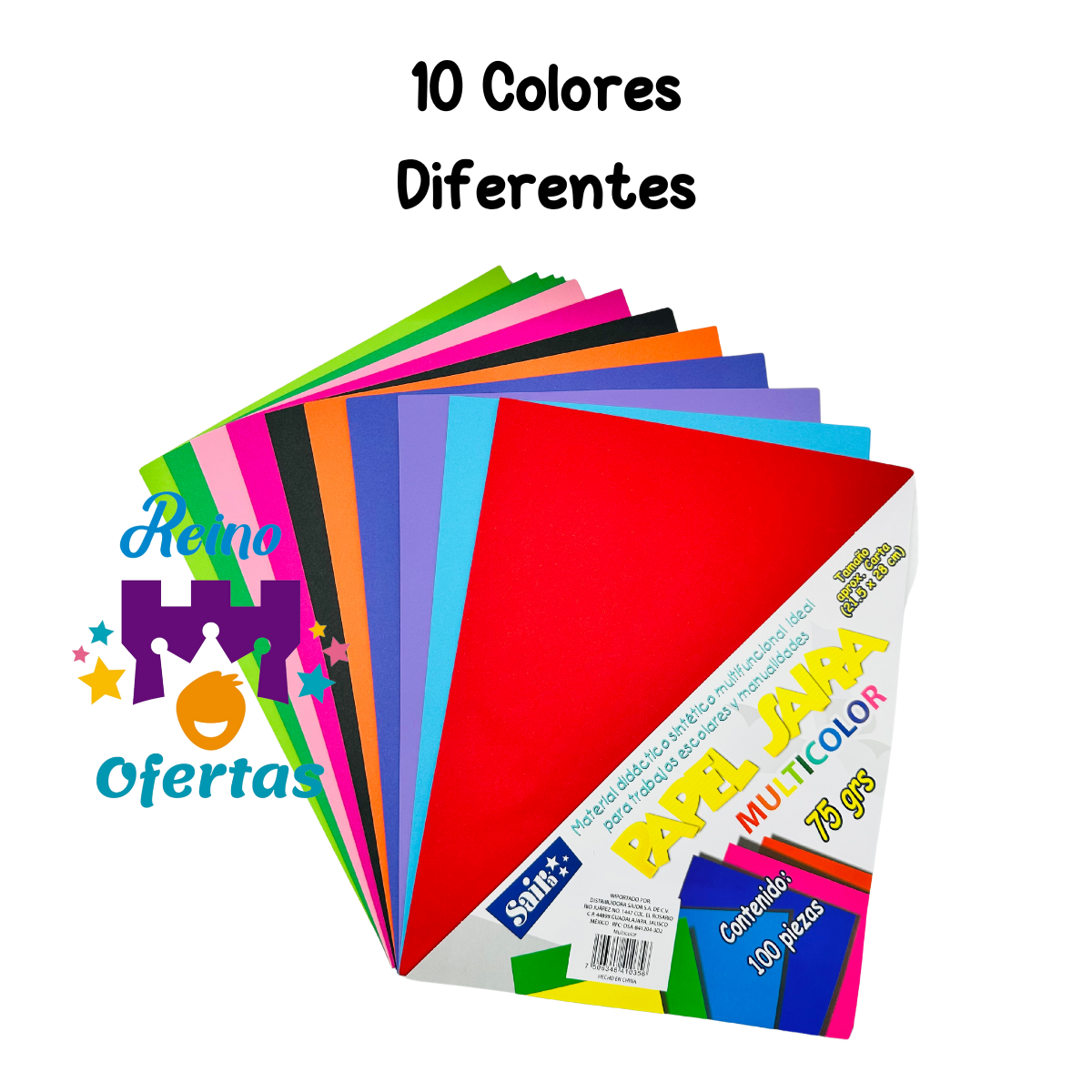 Hojas de colores Intensos Saira 100 Hojas