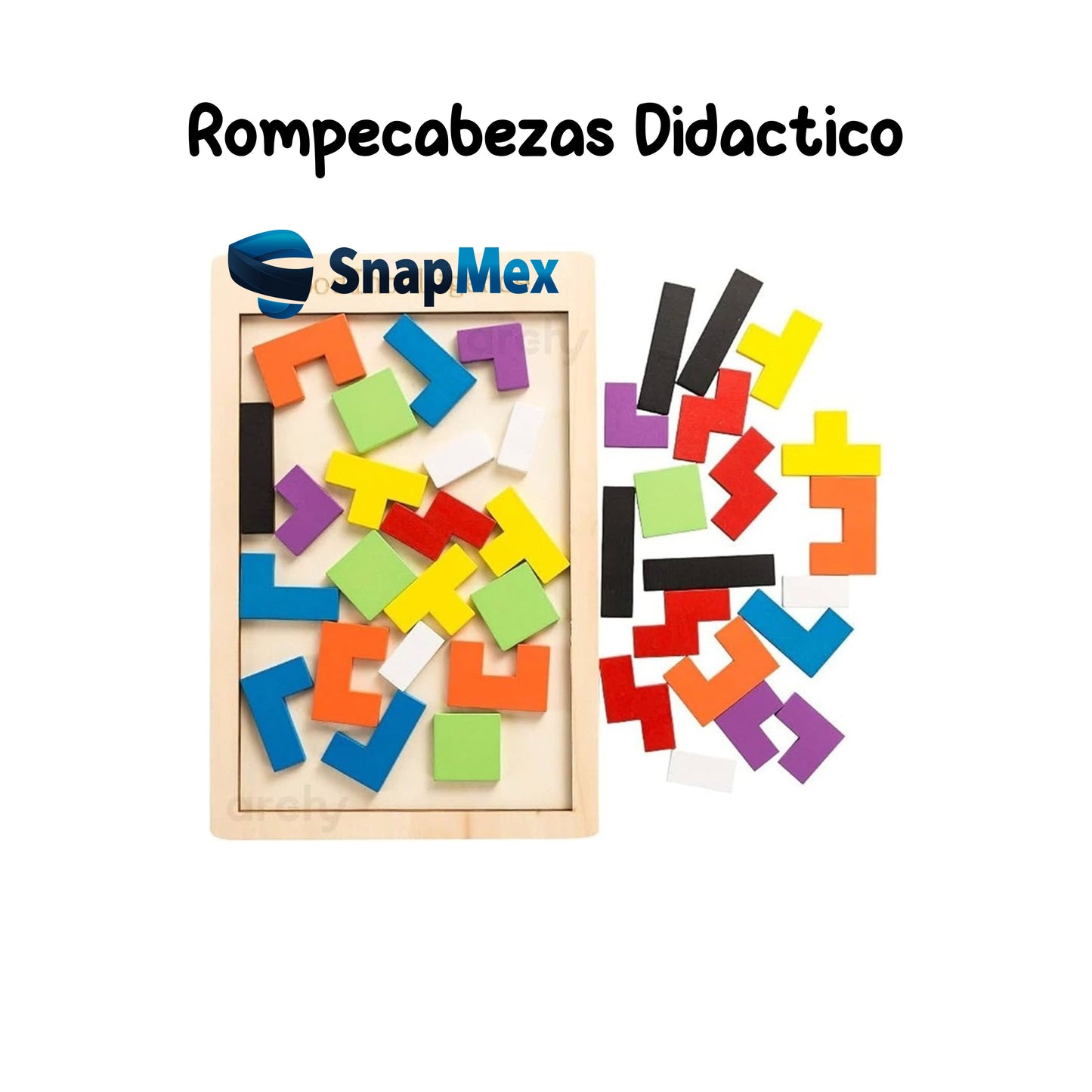 Rompecabezas Didactico Tetris Montessori 27x18Cm