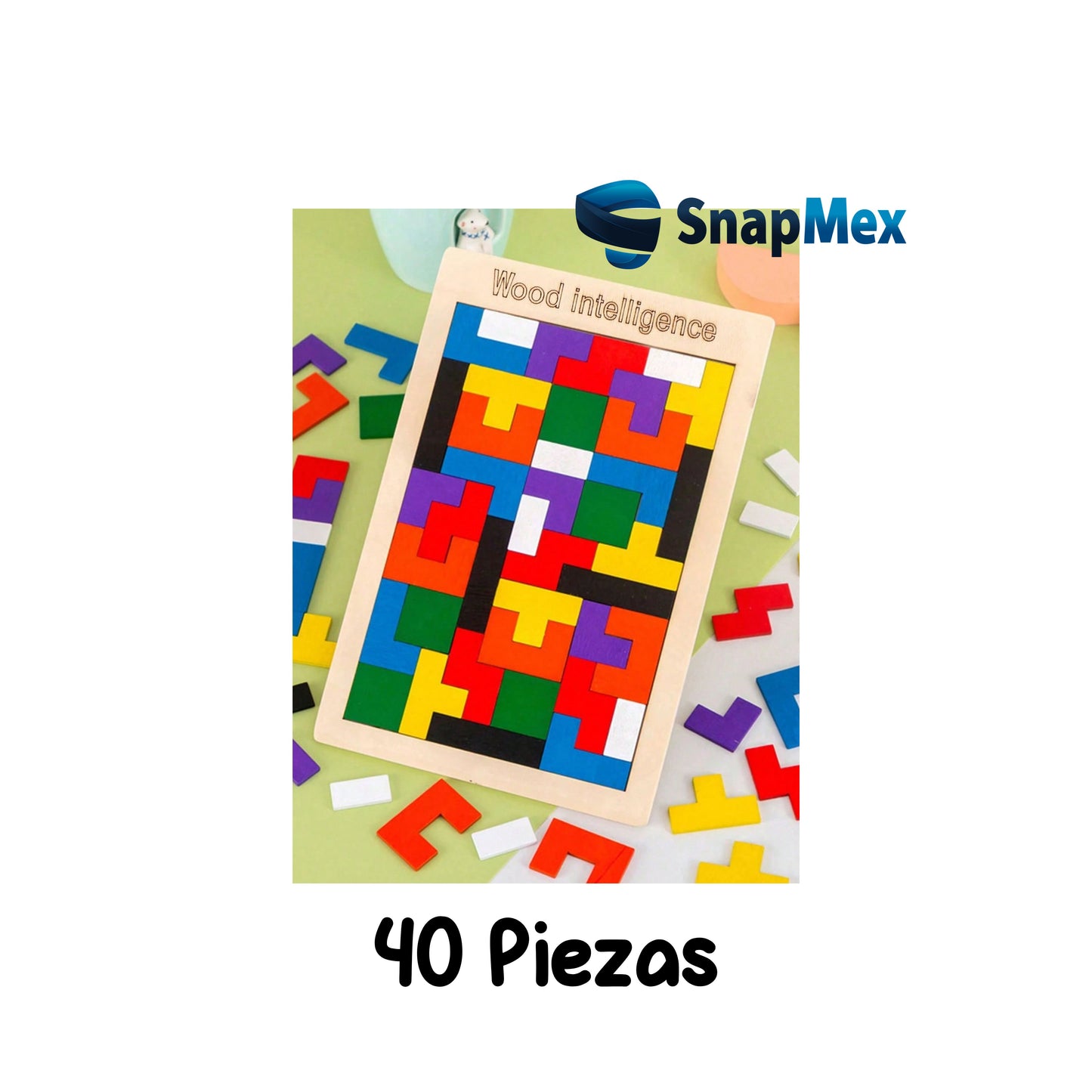 Rompecabezas Didactico Tetris Montessori 27x18Cm