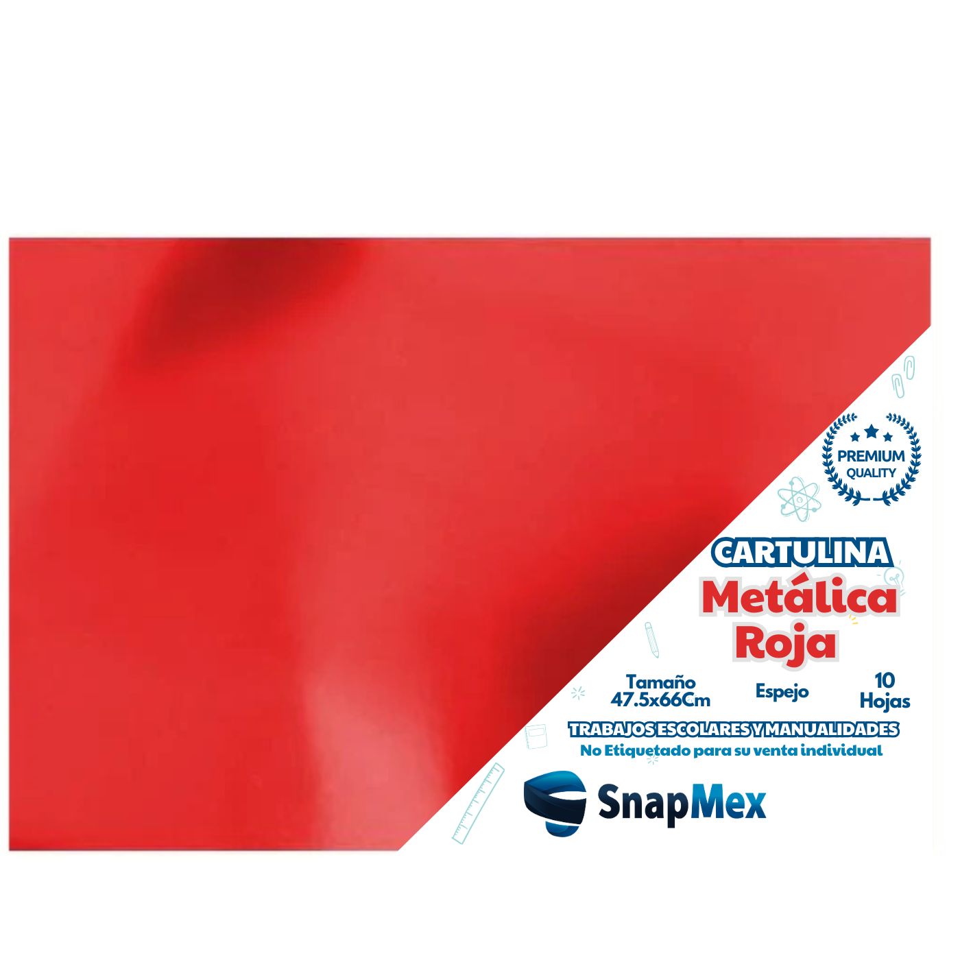 Cartulina metalica Snapmex Oro 47.5cm x 66cm 10 Piezas