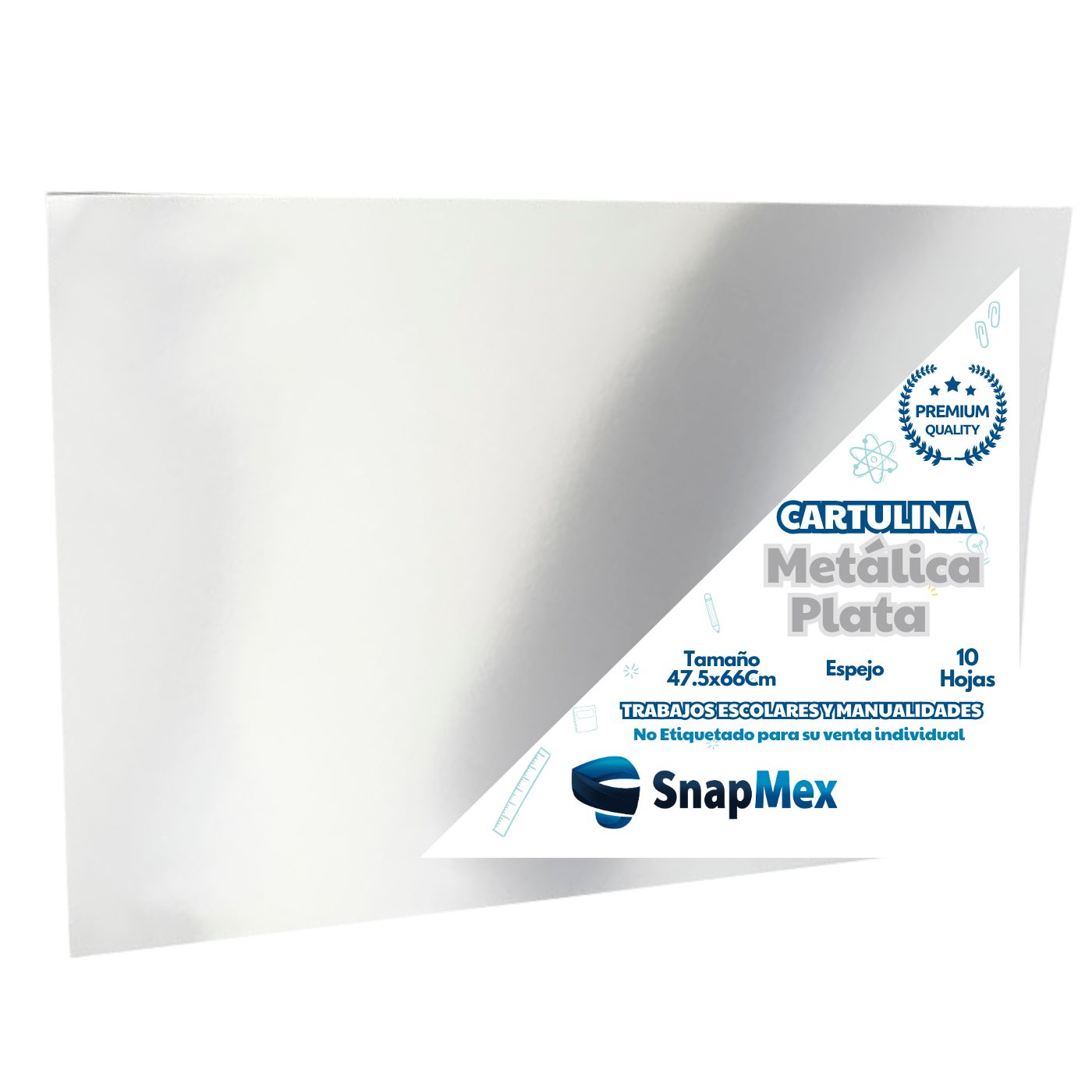 Cartulina metalica Snapmex Oro 47.5cm x 66cm 10 Piezas