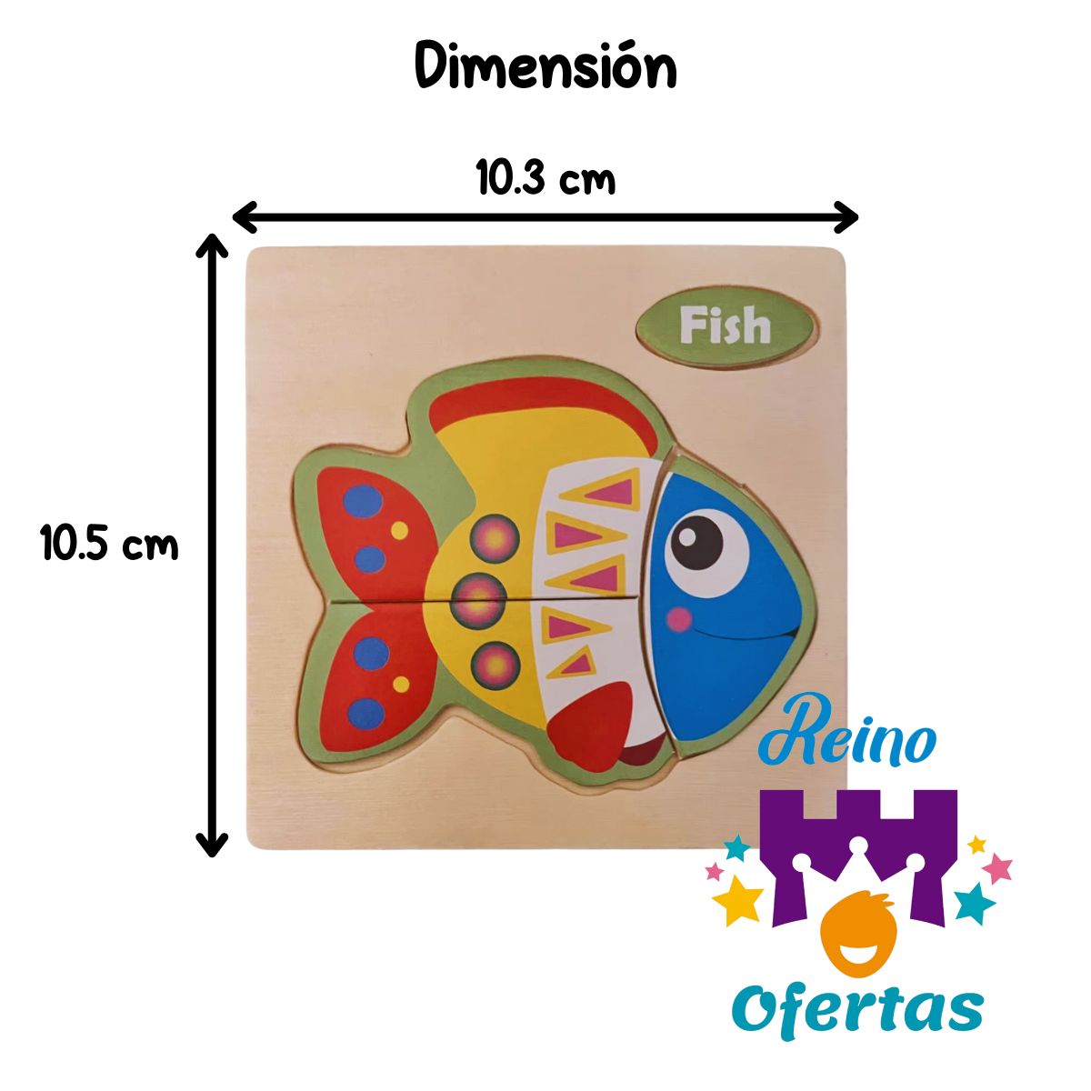 Rompecabezas Didactico 10x10cm Variedad Animales