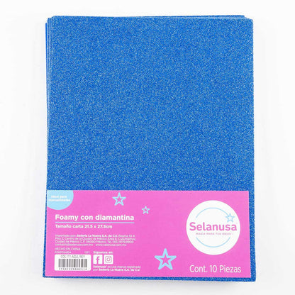 Foamy Diamantado Tamaño Carta 10 Piezas