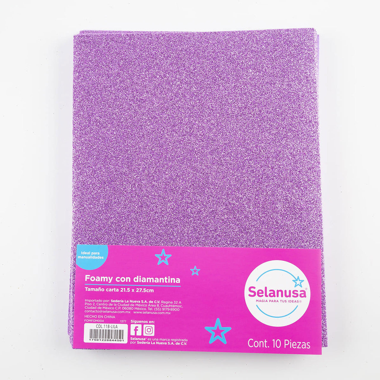 Foamy Diamantado Tamaño Carta 10 Piezas