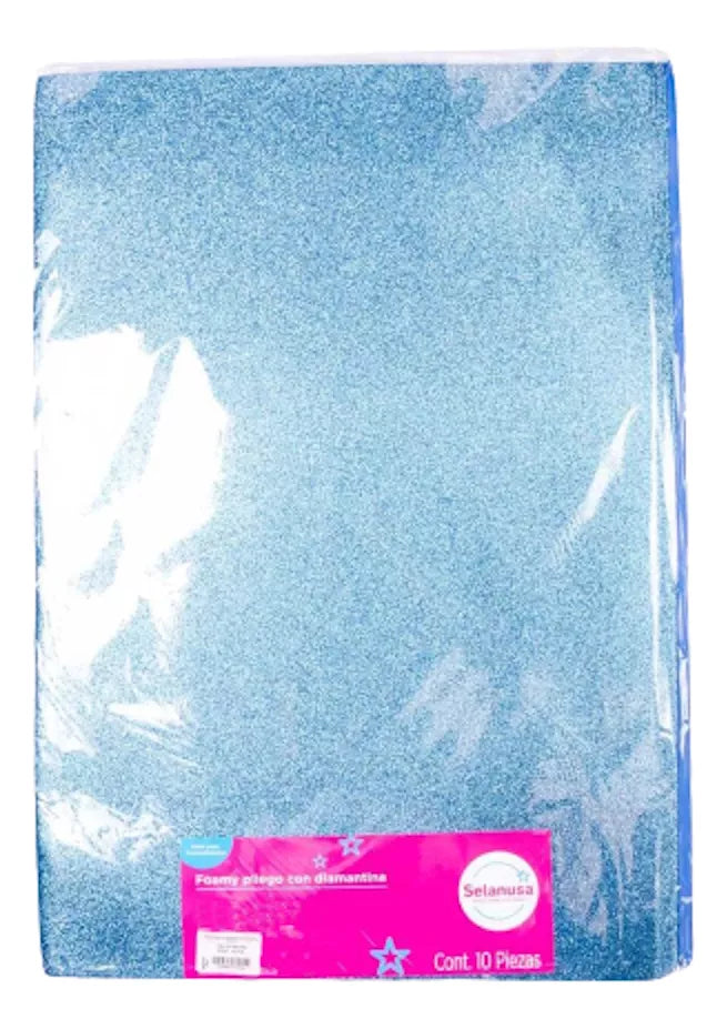 Foamy Diamantado Ultrabrillante 56x43 Cuadricarta 10 Pliegos