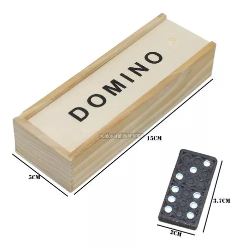Domino De Madera Fichas Negras