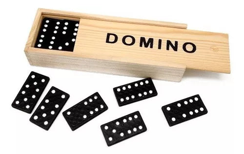 Domino De Madera Fichas Negras