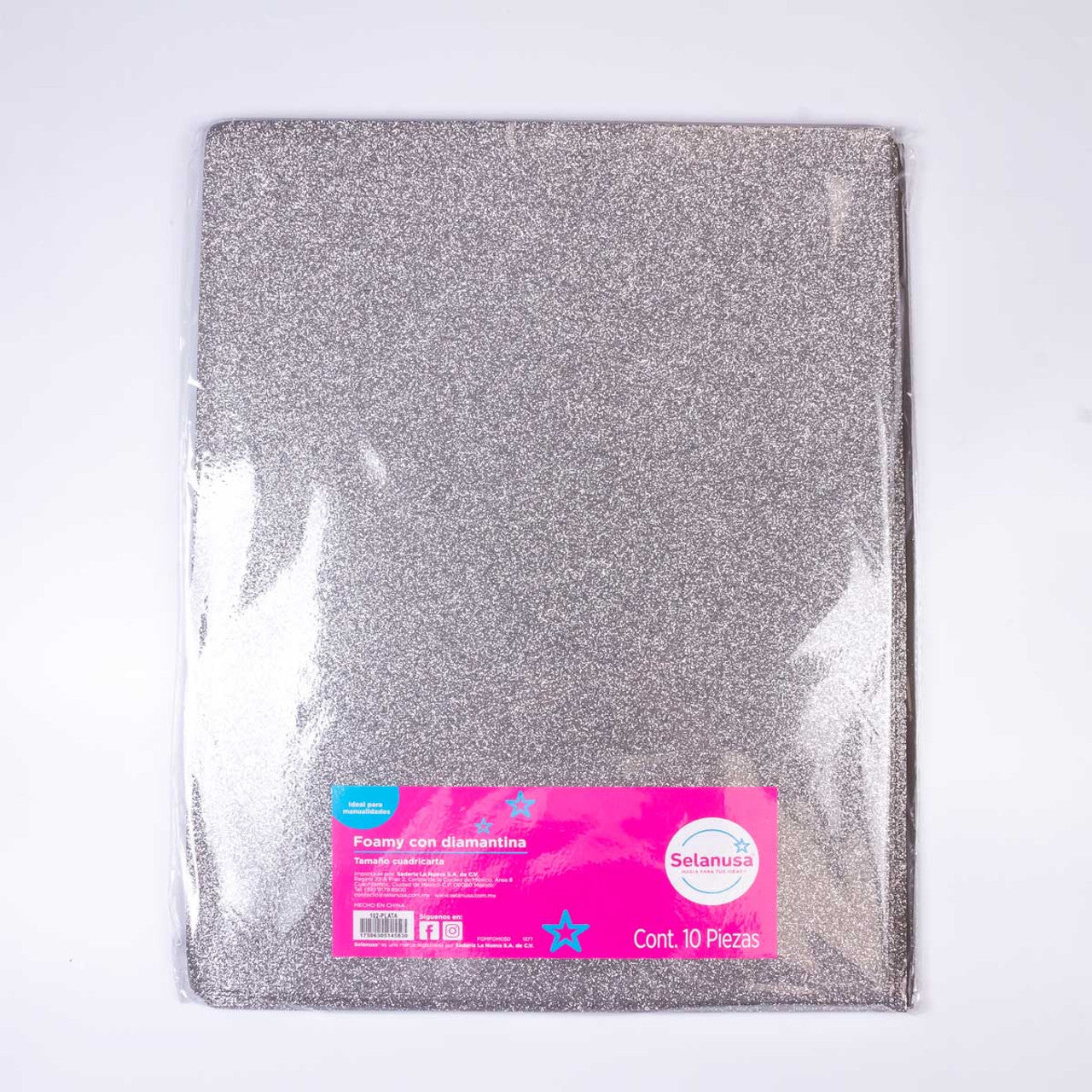 Foamy Diamantado Ultrabrillante 56x43 Cuadricarta 10 Pliegos