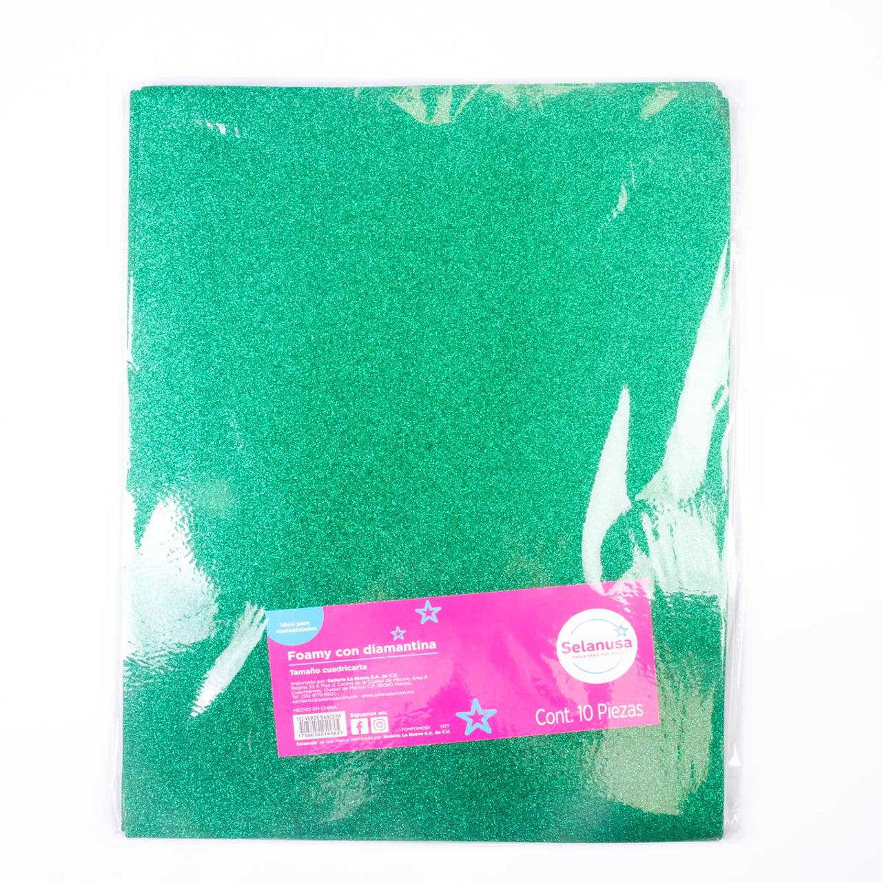 Foamy Diamantado Ultrabrillante 56x43 Cuadricarta 10 Pliegos