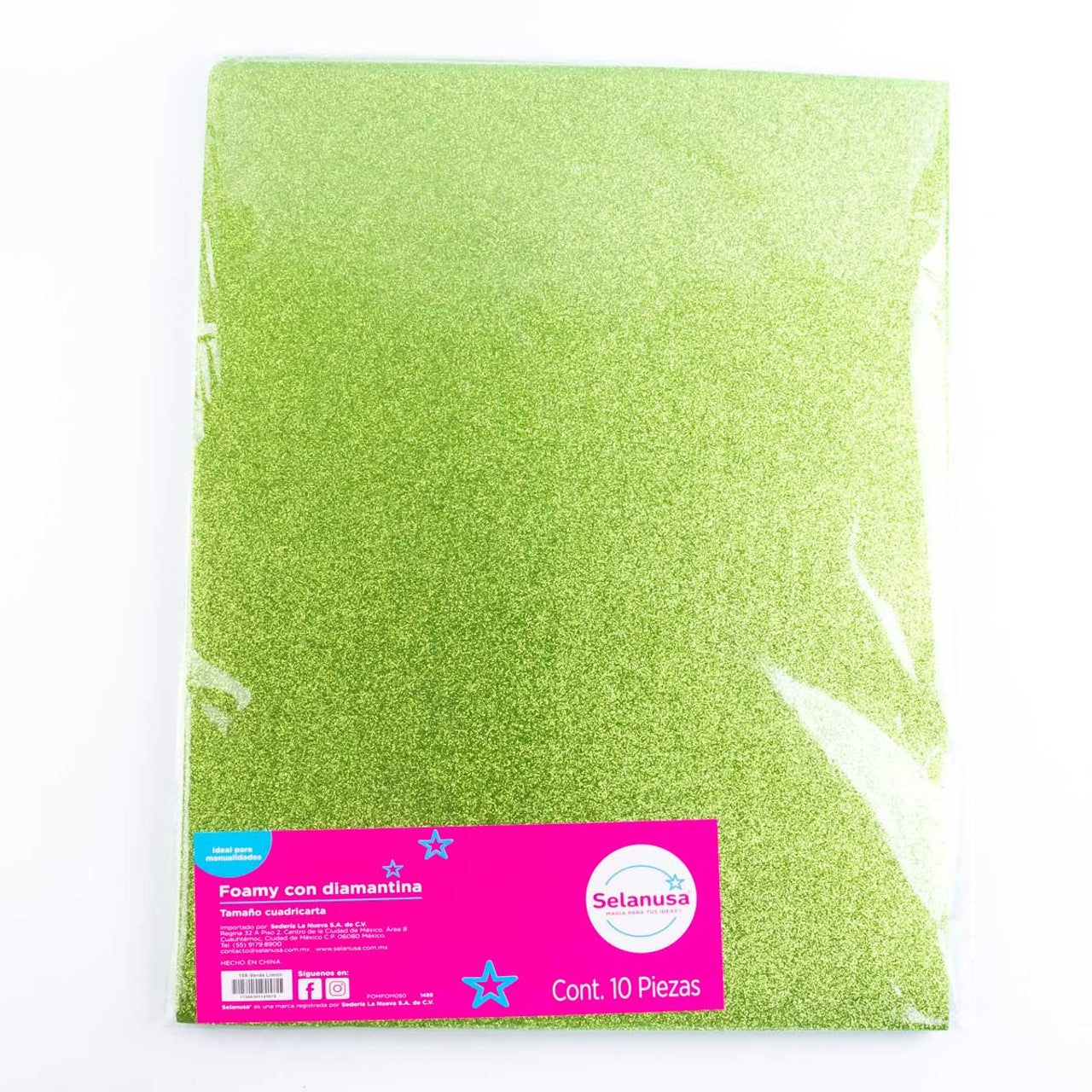 Foamy Diamantado Ultrabrillante 56x43 Cuadricarta 10 Pliegos
