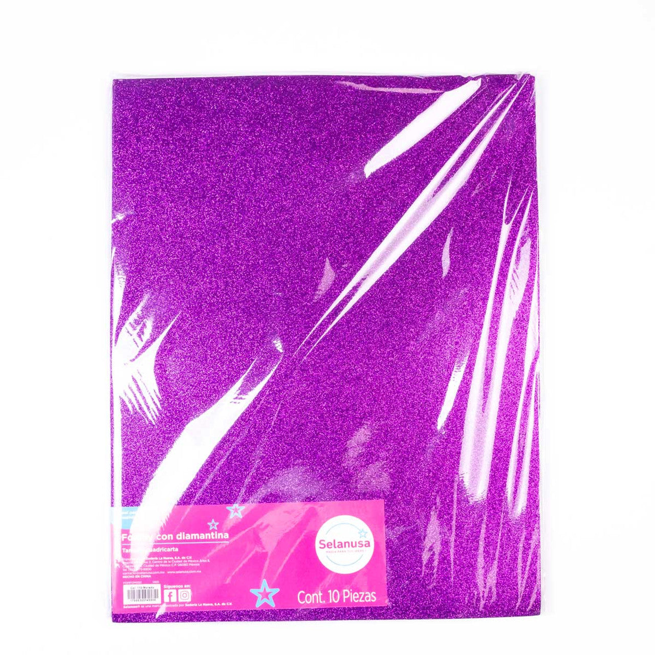 Foamy Diamantado Ultrabrillante 56x43 Cuadricarta 10 Pliegos