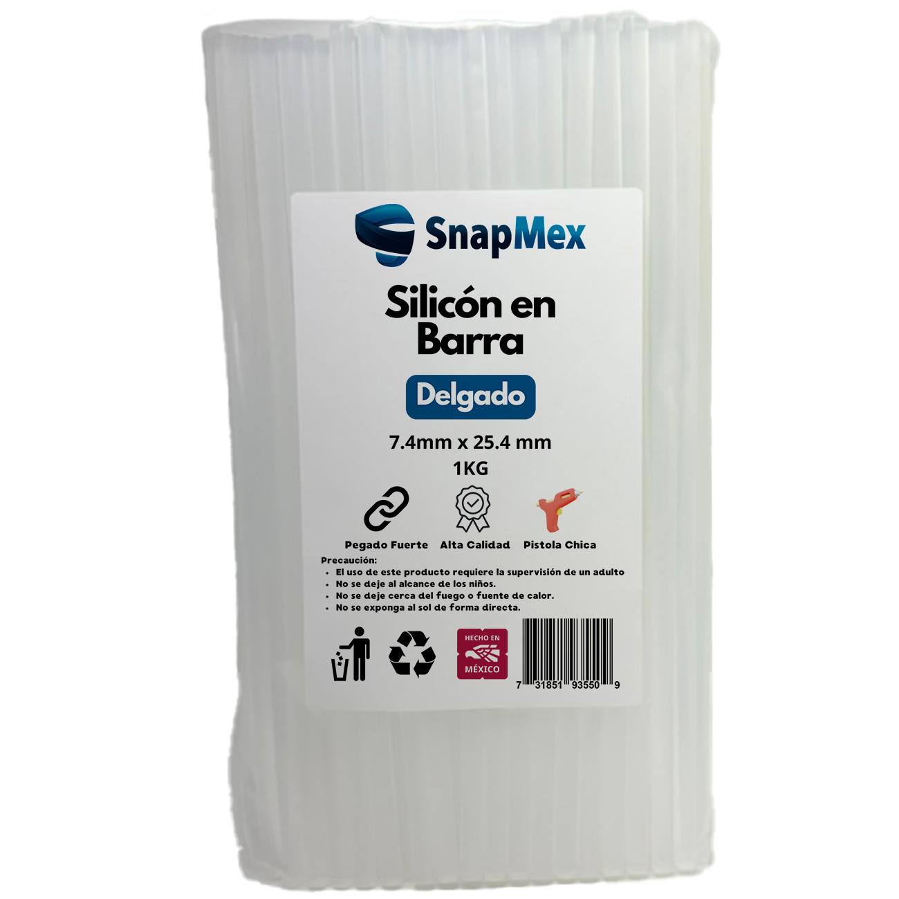 Silicon en barra SnapMex 1 Kg Premium