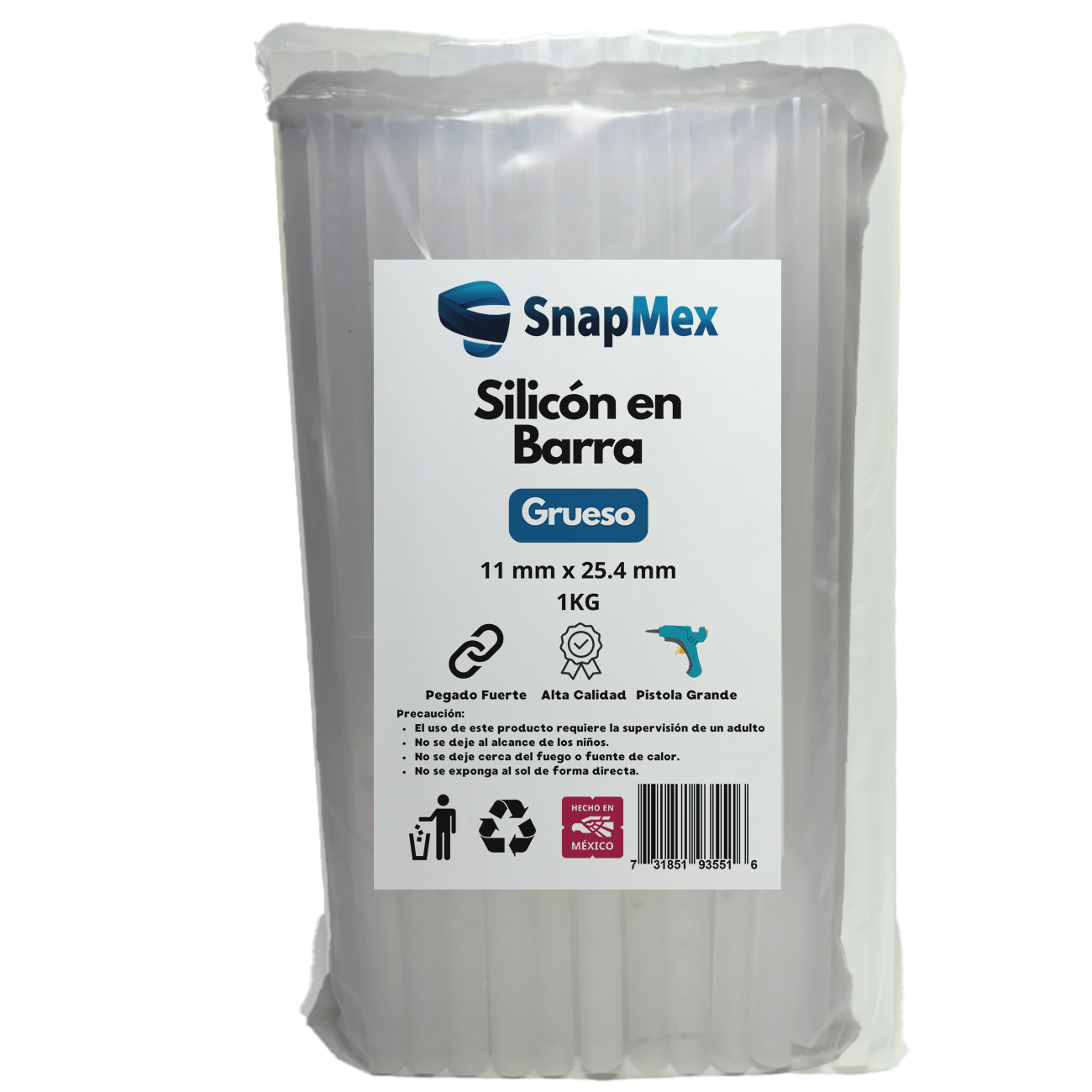 Silicon en barra SnapMex 1 Kg Premium