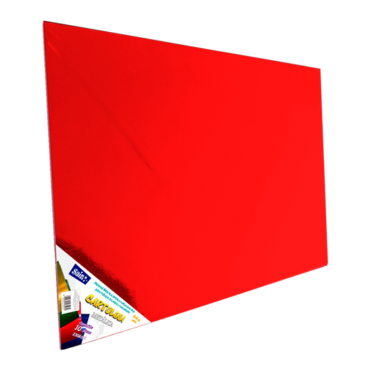 Cartulina Metalica 50x65cm Paquete 10 Pliegos