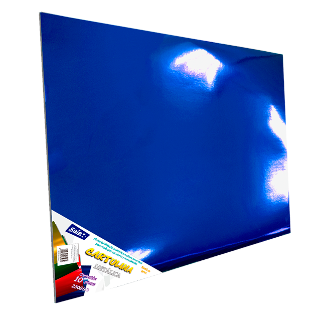 Cartulina Metalica 50x65cm Paquete 10 Pliegos