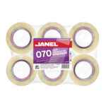 Cinta de empaque JANEL Transparente 48mm 6 Piezas